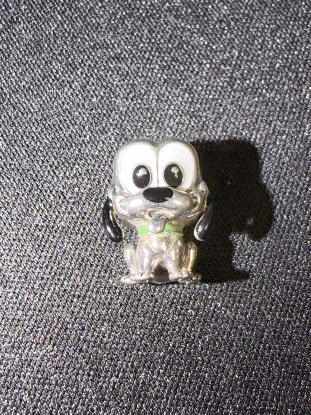 Authentic Pandora Disney Pluto Charm – Sterling Silver Pluto with Enamel Details